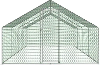 Obrázok produktu pre Bc-elec - RA-382 Vonkajší kurník 3x8x2m, pletivo pre kurčatá, hydina, pozinkovaná oceľová konštrukcia 25x0,65mm