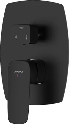 Produktbild von Avapax | Dusch-wannenarmatur - Schwarz Matt - Dreifunktional - Keramikkartusche 35 Mm - Messing