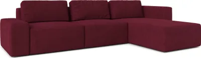 Image de AX LIVING Canapé XXL L Form Arkleton Canapé d'angle Grand Bordeaux 360 cm D
