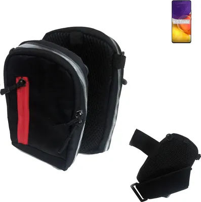 Produktbild von K-S-Trade Outdoor Gürteltasche Holster Umhängetasche kompatibel mit Samsung Galaxy Quantum2 schwarz Handy Tasche Case travelbag Schutz Hülle Handy