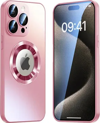 Produktbild von Magnetic Case iPhone 16 Pro Max Hülle mit Linsenschutz - Pink