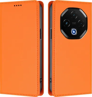 Obrázek produktu pro Kožené pouzdro pro Umidigi G100 Pro, magnetické flipové pouzdro zPolyuretankůže se stojánkem Oranžová