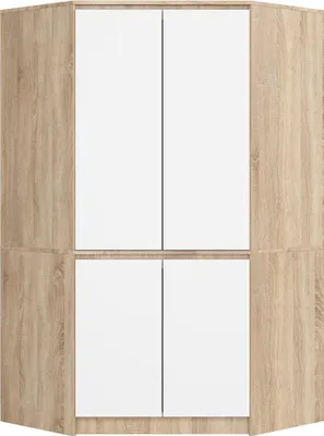 Immagine prodotto di Akord Armadio Angolare 4 Ante Rovere Sonoma/Bianco 100X50X180 Cm
