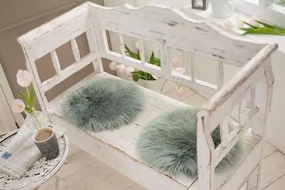 Produktbild von Deko-Fell 'Aqua', leicht glänzend, angenehm flauschig, schöne Farbe, dekorativ