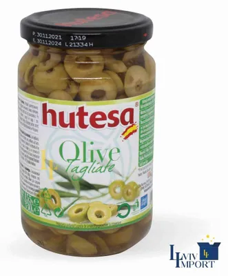 Zdjęcie produktu dla Oliwki zielone krojone 350g Hutesa
