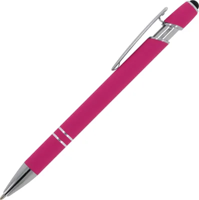 Produktbild von Touchpen Kugelschreiber / aus Metall / Soft-Touch / Farbe: pink