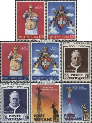 Produktbild von Briefmarken Vatikanstadt 1959 Mi 303-306,313-314,315-316 (kompl.Ausg.) postfrisch Sondermarken