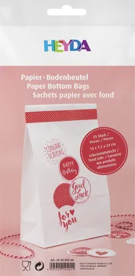 Produktbild von HEYDA Papiertüten mit Blockboden groß weiß