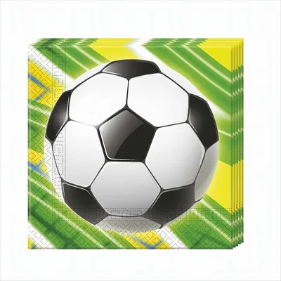 Produktbild von Fußball Feier 2-lagige Papierservietten 33x33cm 20 Stück