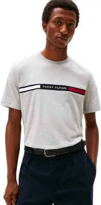 Productafbeelding van Tommy Hilfiger heren T-shirt, korte mouwen, ronde hals, grijs (lichtgrijs, "Heath")