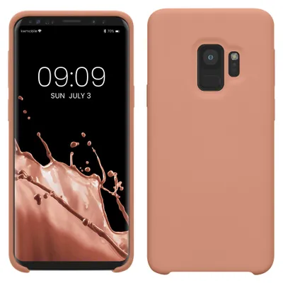 Produktbild von kwmobile Handyhülle für Samsung Galaxy S9 Hülle - Case Silikon - Kabelloses Laden - Schutzhülle Cover in Orange Clay