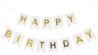 Produktbild von Happy Birthday Girlande Weiß Papier für Geburtstag Party Dekoration