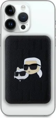 Produktbild von Karl Lagerfeld, MagSafe Powerbank 5000mAh mit Karl- und Choupette-Kpfen, Schwarz