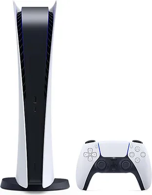 Produktbild von Sony Playstation 5 Digital Spielkonsole mit ultraschneller SSD, adaptiven Triggern und 3D-Sound
