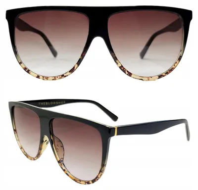 Produktbild von Theblogshop GLAM Damen Sonnenbrille Oversize Braun Ciemne Oprawki