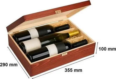 Produktbild von Holzgeschenkbox für Wein K-983