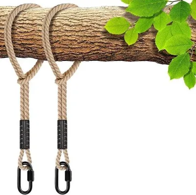 Image de Corde de balançoire 12 m beige avec mousqueton