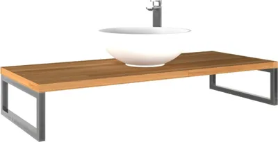 Produktbild von Badmöbel Set Helen yan dolap Antrazit 95 cm breit mit Aufsatzwaschbecken