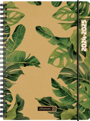 Produktbild von BRUNNEN Schülerkalender 2024/2025 "Jungle Leaves", 2 Seiten = 1 Woche, A5, 208 Seiten