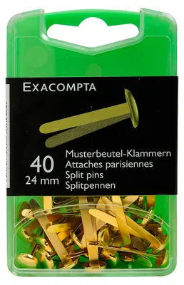 Immagine prodotto di Exacompta Confezione da 40 graffette tascabili da 24 mm, dorate