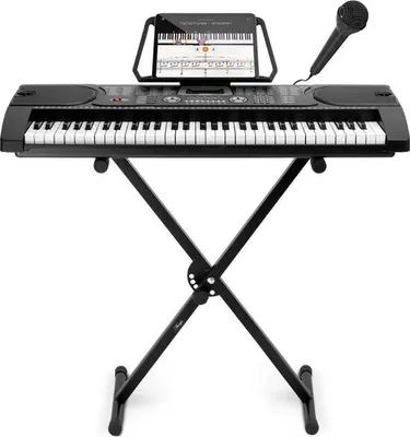 Obrázok produktu pre Áengus Keyboard 61 klávesov, piano so stojanom a mikrofónom - A289