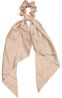 Produktbild von styleBREAKER Damen Haargummi einfarbig mit Schleife im Retro Style, elastisch, Scrunchie, Zopfgummi, Haarband 04027040