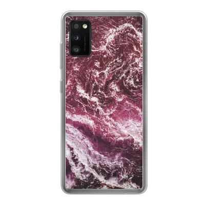 Produktbild von MuchoWow® Handyhülle Schutzhülle Hülle für Samsung Galaxy A41 Natursteine - Lila - Marmor Silikon Softcase Handy Hülle - Mobiltelefon