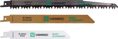 Produktbild von Vonroc Satz Universal-Sägeblätter für eine Säbelsäge - 3-teilig - für Holz