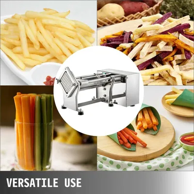 Immagine prodotto di Tagliatutto elettrico per verdure - Macchina per tagliare verdure - Tagliatutto per frutta - Macchina per fare patatine fritte - Acciaio inossidabile