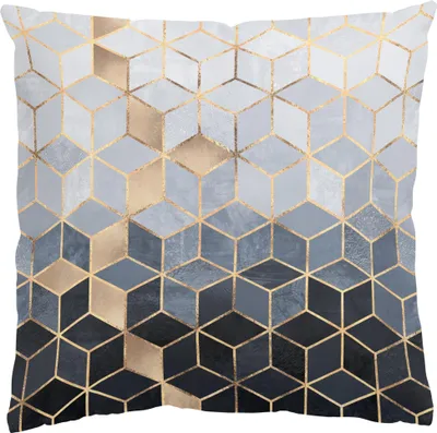 Produktbild von Dekokissen Muster drinnen / Indoor Zierkissen Samt waschbar Geometrisch gold Aquarell Abstrakt Sofakissen ohne Füllung