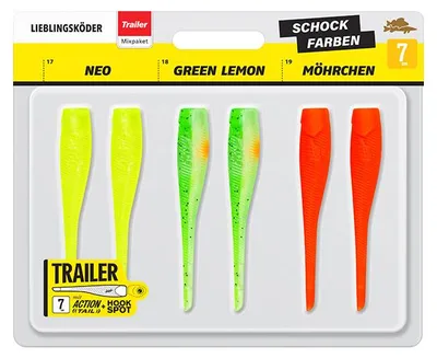 Produktbild von Lieblingsköder 7cm Trailer Schockfarben