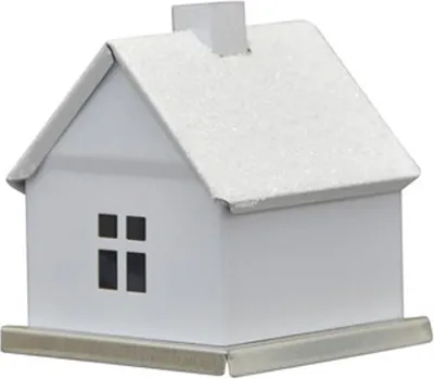 Produktbild von KNOX - Räucherhaus Metall Weiß - Größe ca. 6,5cm, für Räucherkerzen Größe M (Standard) - 202070