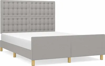 Obrázok produktu pre vidaXL Rám postele bez matraca svetlosivý 140x200 cm látka