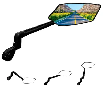 Produktbild von Fahrradspiegel klappbar Echtglas 360° drehbar für Lenker Rechts 22,2-25,4mm