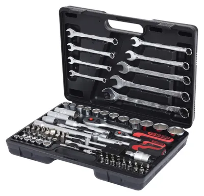 Produktbild von KS Tools 1/4 +1/2 Steckschlüssel 82-tlg. 911.0682
