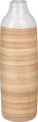 Produktbild von Vase - H 30 cm - Weiß - Braun - Porzellan