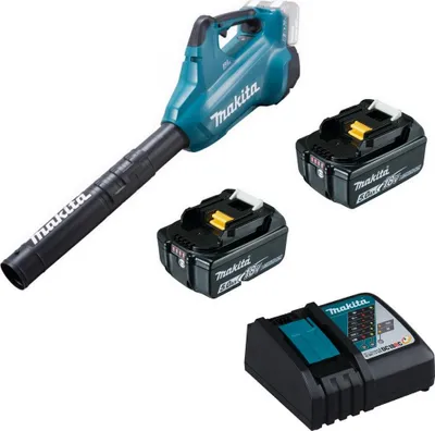 Produktbild von Makita Akku-Gebläse 2x 18 V DUB362Z + 2x Akku 5,0 Ah BL1850b + Ladegerät DC18RC