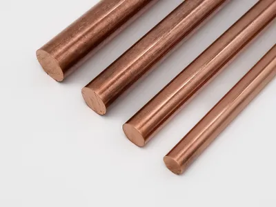 Produktbild von Kupfer CuCr1Zr (CW106C) Rundstangen, Durchmesser: 10 mm, Länge: 400 mm