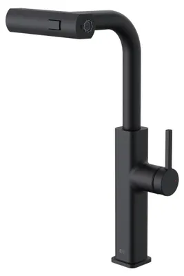 Image de Esserain mitigeur évier à douchette extractible noir mat Essebagno