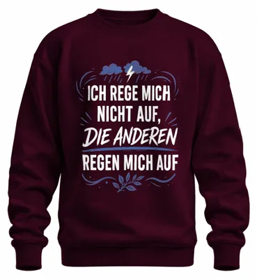 Imagen del producto de Camiseta o sudadera con estampado sarcástico, color burdeos, talla S