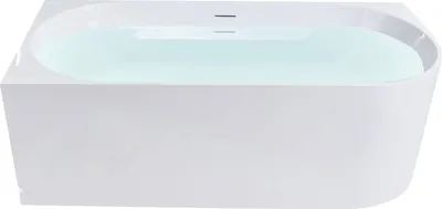 Zdjęcie produktu dla BELIANI Wanna narożna prawostronna biała akrylowa 170 x 80 cm nowoczesna do łazienki