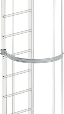 Produktbild von Günzburger Steigtechnik Rückenschutzbügel seitlicher Ausstieg Aluminium eloxiert - 061237