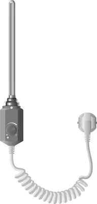Produktbild von LuxeBath Heizstab 1200W, Anthrazit, für Badheizkörper, Heizpatrone mit Thermostat für Heizkörper, Elektronischer Temperaturregler, Heizelement mit Stecker