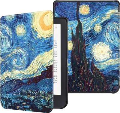 Produktbild von Fintie Hülle kompatibel mit Tolino Shine 3 eReader (2018) / Kobo Clara HD (2018) eReader - Ultradünne Schutzhülle mit Ruhemodus und Magnetverschluss, Sternennacht
