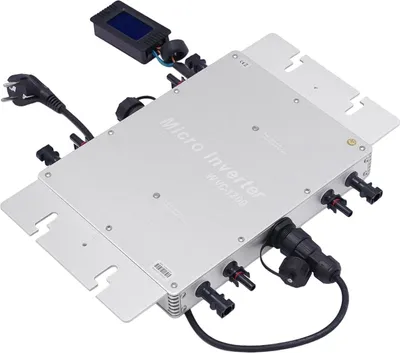 Obrázek produktu pro Solární mikroinvertor – síťový střídač – 1200 W – vodotěsný – 220 V – pro solární moduly 30/36 V – stříbrný