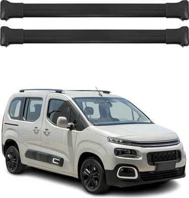 Image de Barres de Toit Transversales pour Citroen Berlingo 2018-2025 Noir ABE