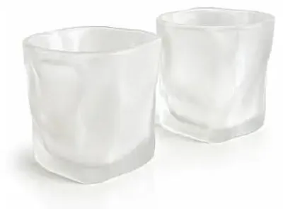 Image de Verres Frozen Wave effet glacé 200 ml set de 6 design vague mate en verre