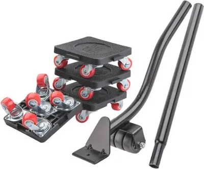 Obrázek produktu pro Zvedák na těžký nábytek, sada pro přepravu nábytku s otočným kolečkem o 360 stupňů a zvedákem na nábytek, pro stěhování těžkého nábytku, lednic, pohovek atd.