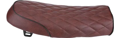 Image de Siège de moto, selle de moto, coussin de moto, selle en cuir PU, coussin en cuir PU, selle plate, coussin plat