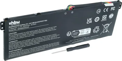 Produktbild von vhbw Akku kompatibel mit Acer Aspire ES1-533-C1D8, ES1-533-C1X4, ES1-533-C22B, ES1-533-C27U, ES1-533-C2UM Notebook (3500 mAh, 11,4 V, Li-Polymer)